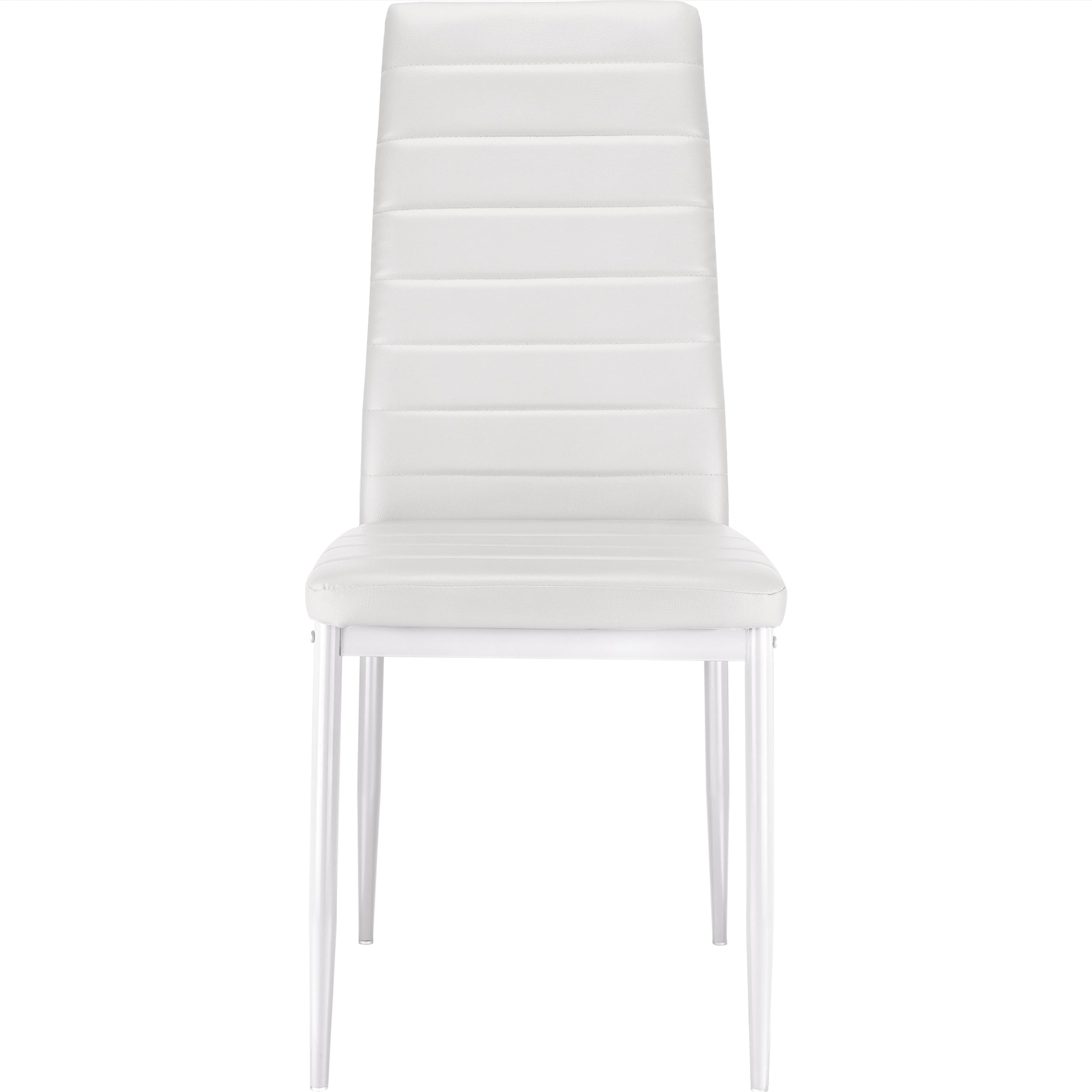 6 Seater Dining Table Set 140x80cm Wooden Table with High Back PU Leather Chairs