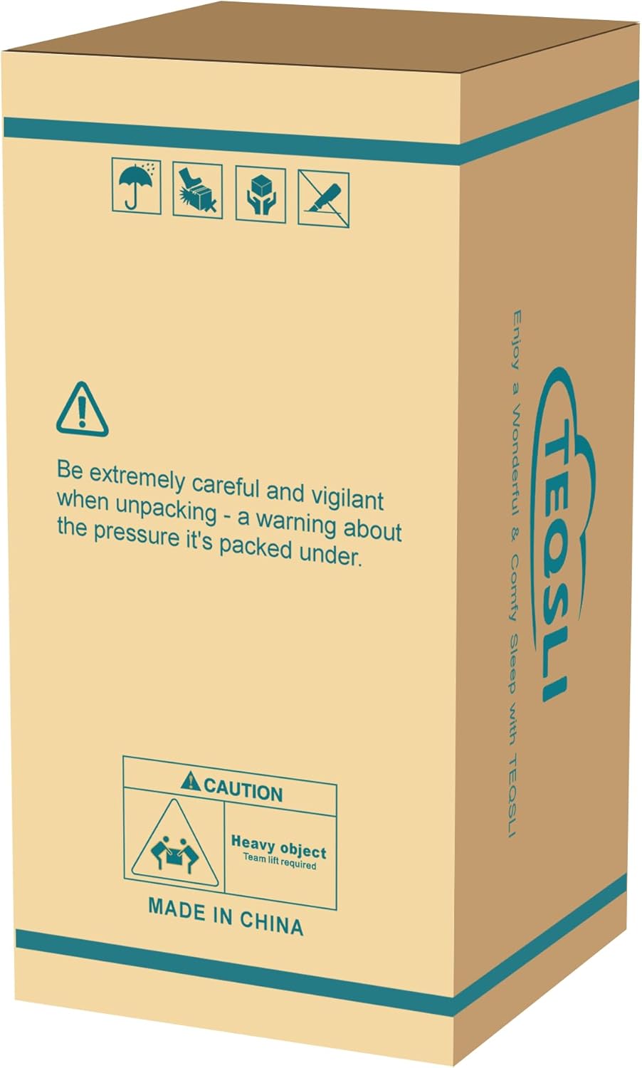 TeQsli Double Mattress 4FT6, 10 Inch Gel Memory Foam 7 Zone Orthopedic Double Mattress Pocket Sprungs Wave Memory Foam Hybrid - Medium Firm - Motion Isolation 135x190x25 cm