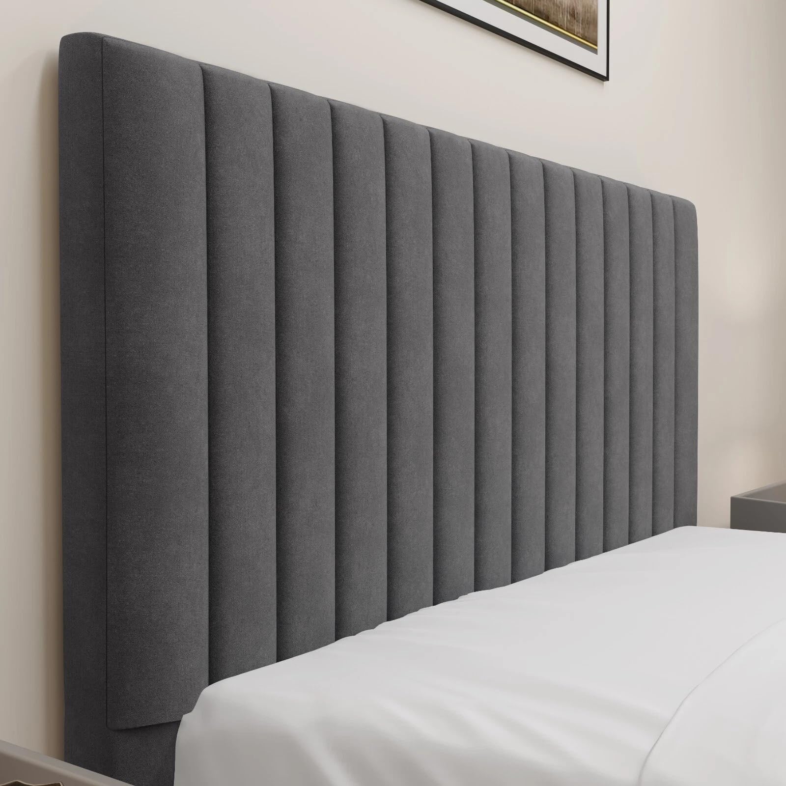 Velvet Ottoman Storage Bed Double 4ft6 Grey Gas Lift Bed Frame with Slats No Mattress