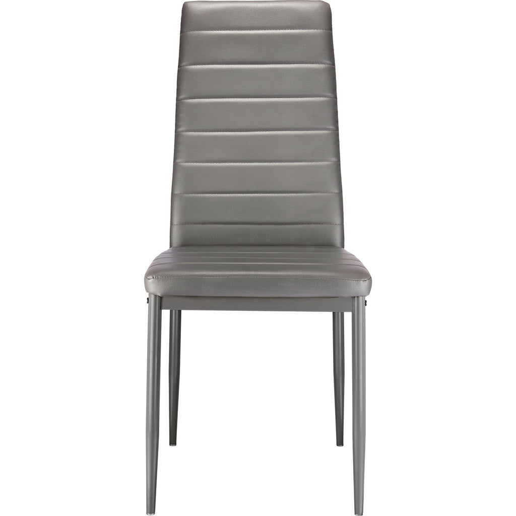 6 Seater Dining Table Set 140x80cm Wooden Table with High Back PU Leather Chairs