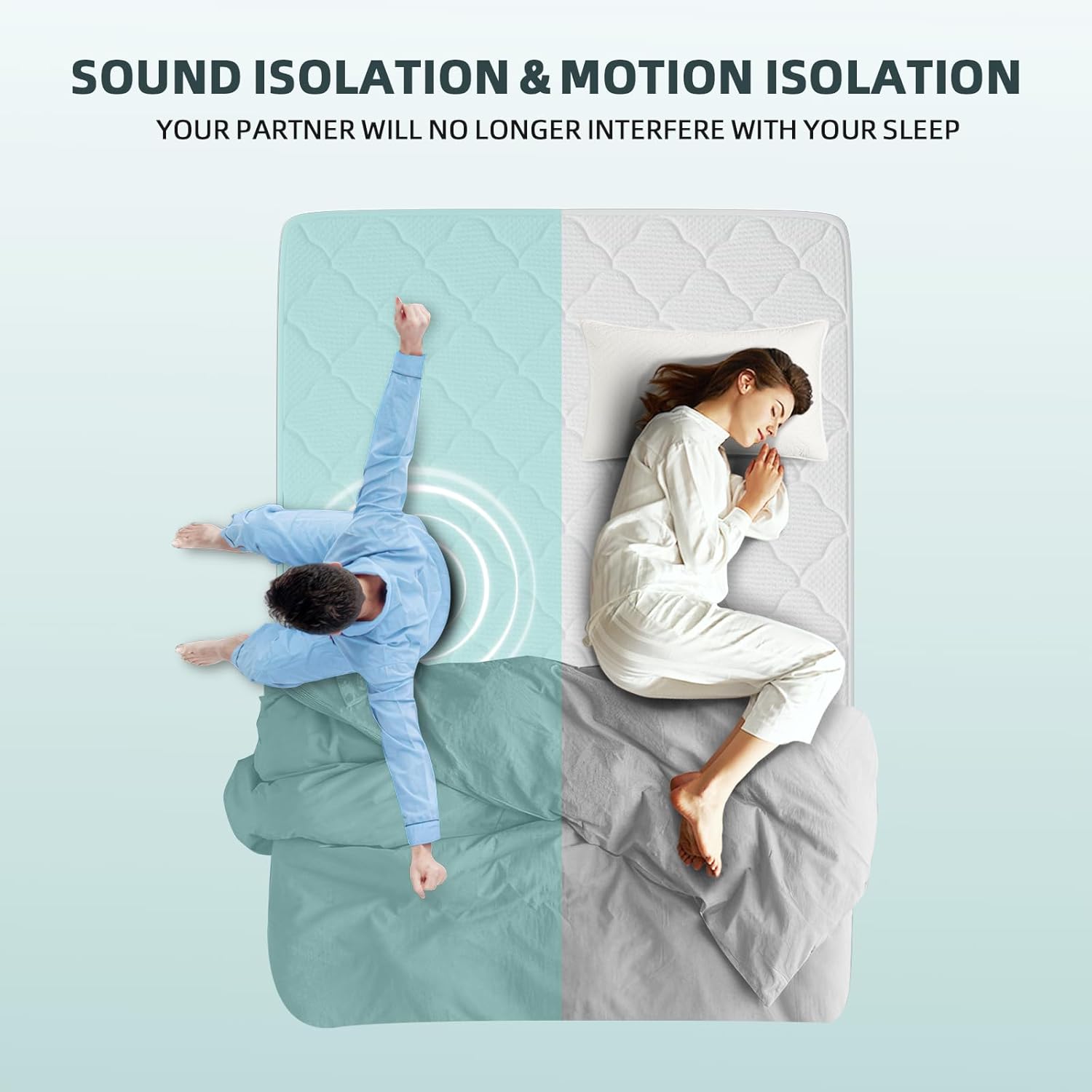 King Size Mattress 5FT | 11" Extra Thick Memory Foam & Pocket Sprung | 9-Zone Orthopedic Support,Medium Firm,Motion Isolation,Edge Support 150x200x28cm