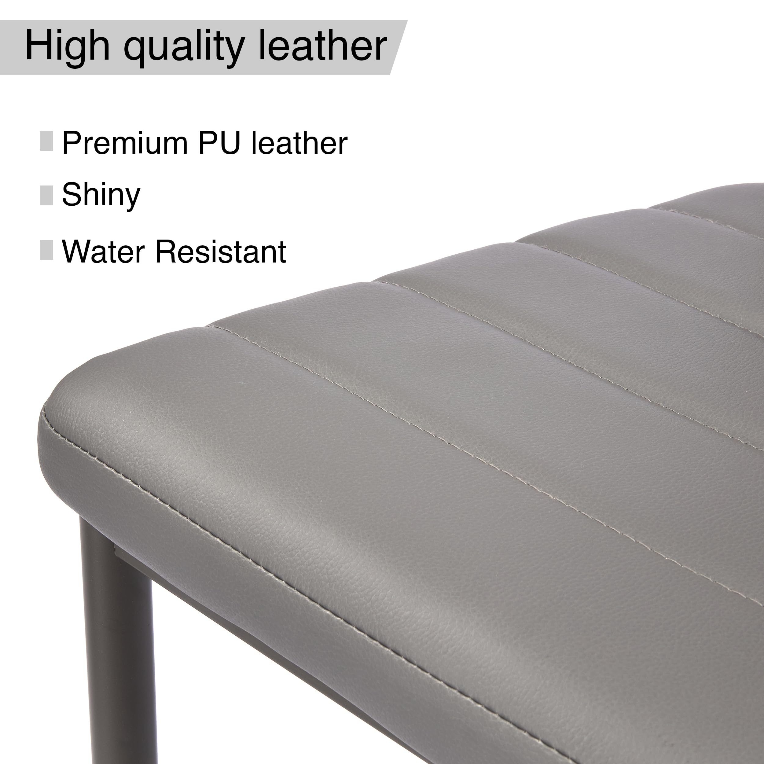 6 Seater Dining Table Set 140x80cm Wooden Table with High Back PU Leather Chairs