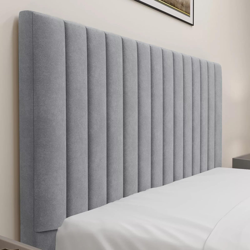 Velvet Ottoman Storage Bed Double 4ft6 Grey Gas Lift Bed Frame with Slats No Mattress