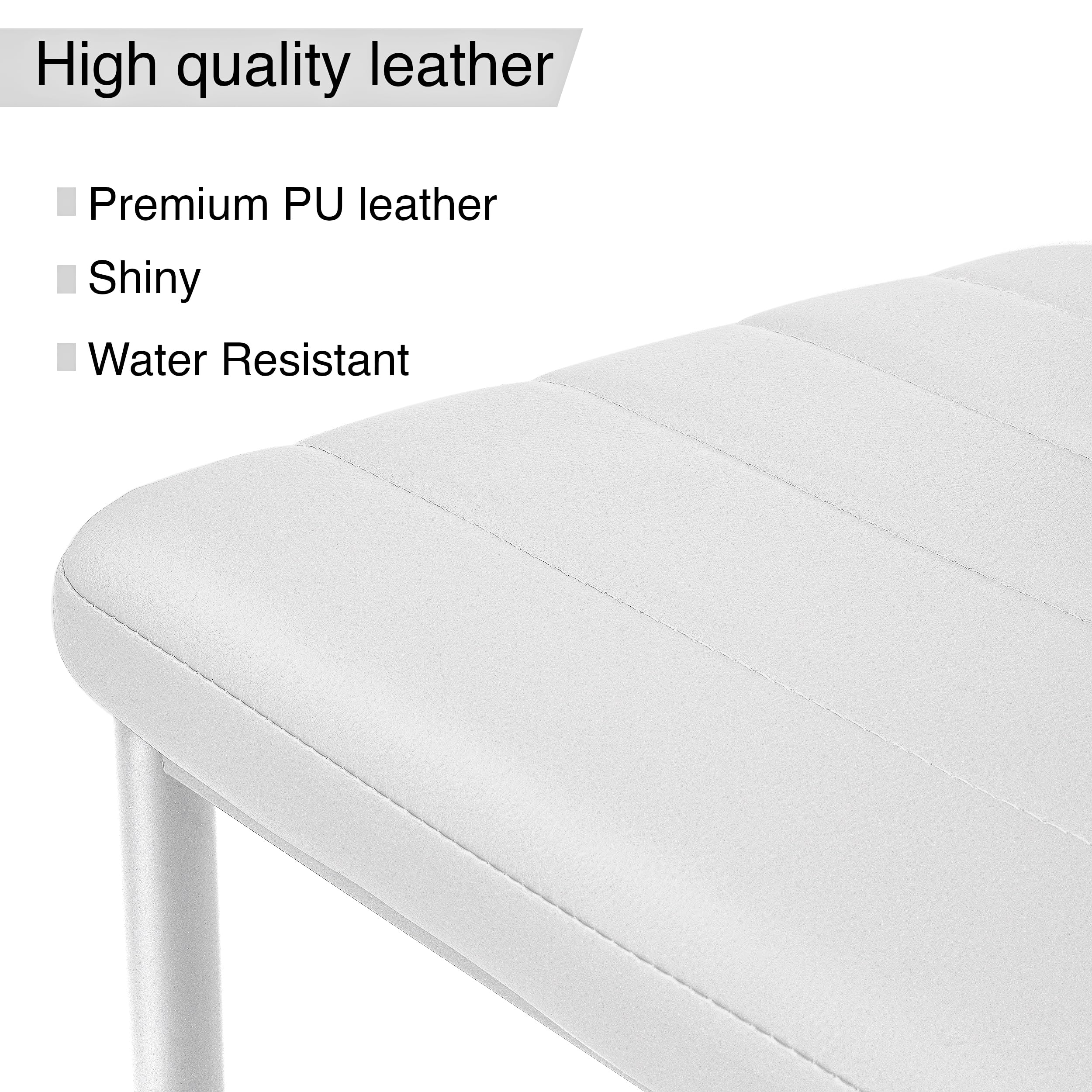 6 Seater Dining Table Set 140x80cm Wooden Table with High Back PU Leather Chairs